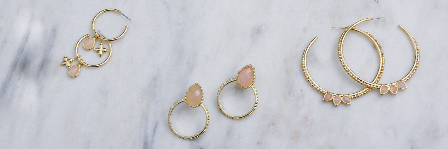 Boucles d'oreilles roses