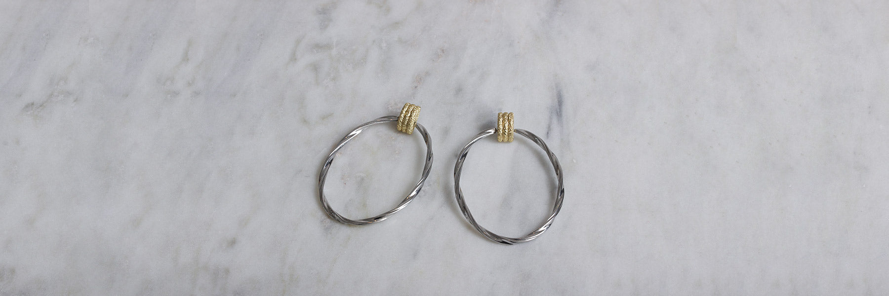 Boucles d'oreilles Mix Argent/Or