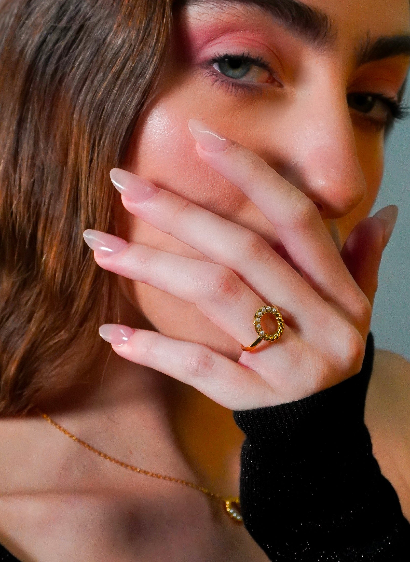 Bague fine Halo